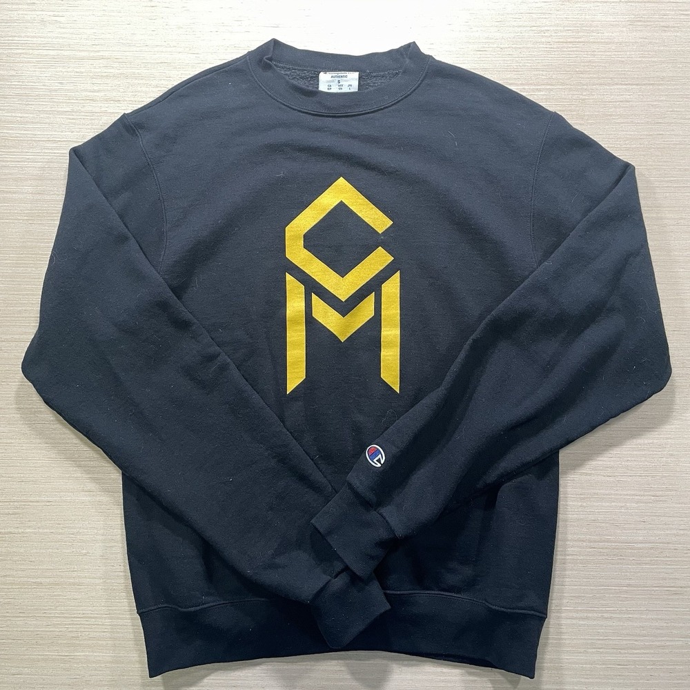 Barstool Sports Sweatshirt Mens Small Black Fleece Crewneck Champion Logo